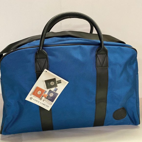 VINCE CAMUTO MENS BLUE & BLACK BAG - Picture 1 of 3